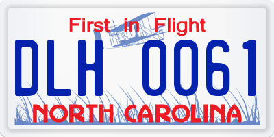 NC license plate DLH0061