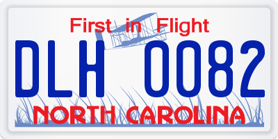 NC license plate DLH0082