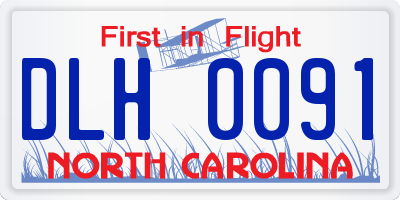 NC license plate DLH0091