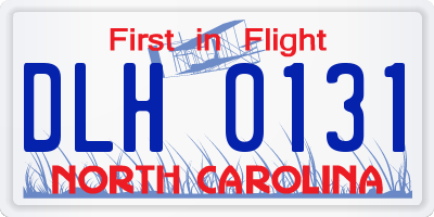 NC license plate DLH0131