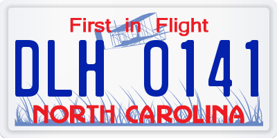 NC license plate DLH0141