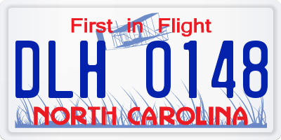 NC license plate DLH0148