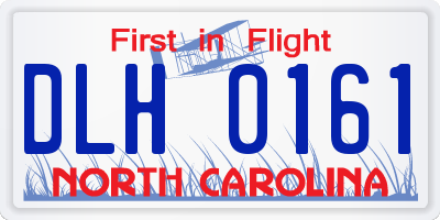 NC license plate DLH0161