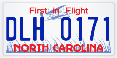 NC license plate DLH0171
