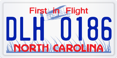 NC license plate DLH0186