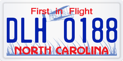 NC license plate DLH0188