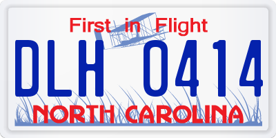 NC license plate DLH0414