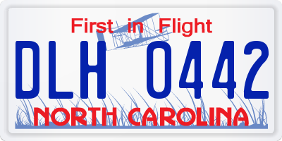 NC license plate DLH0442