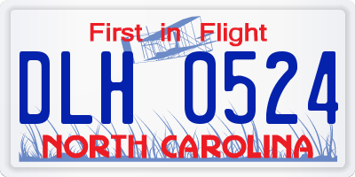 NC license plate DLH0524