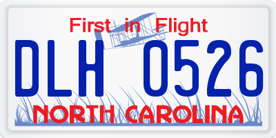 NC license plate DLH0526