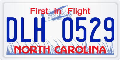 NC license plate DLH0529