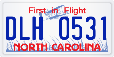 NC license plate DLH0531