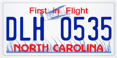 NC license plate DLH0535