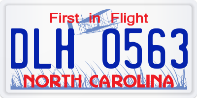 NC license plate DLH0563