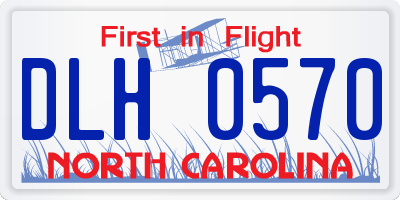 NC license plate DLH0570