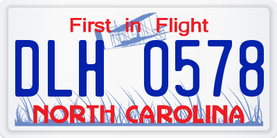 NC license plate DLH0578