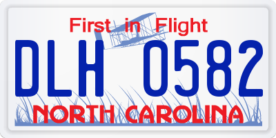 NC license plate DLH0582