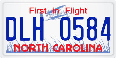 NC license plate DLH0584