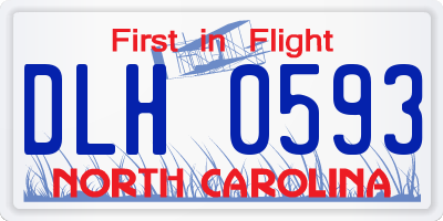 NC license plate DLH0593