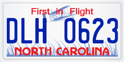 NC license plate DLH0623