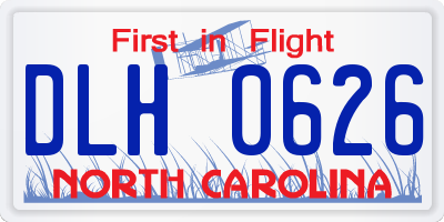 NC license plate DLH0626