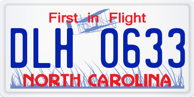 NC license plate DLH0633