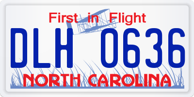 NC license plate DLH0636