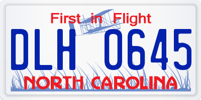 NC license plate DLH0645