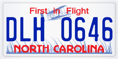NC license plate DLH0646