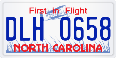 NC license plate DLH0658