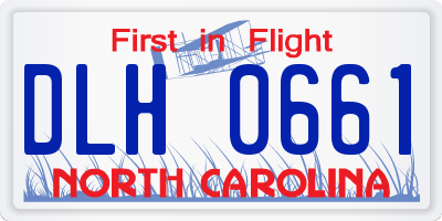NC license plate DLH0661