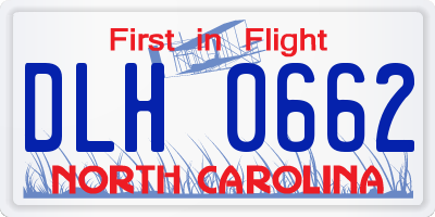 NC license plate DLH0662