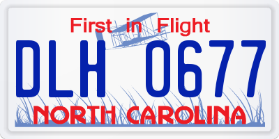 NC license plate DLH0677