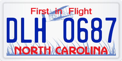 NC license plate DLH0687