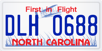 NC license plate DLH0688