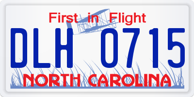 NC license plate DLH0715