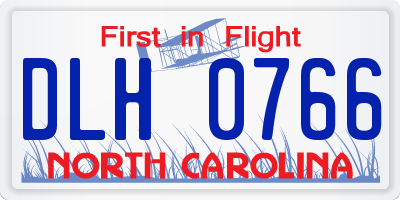 NC license plate DLH0766