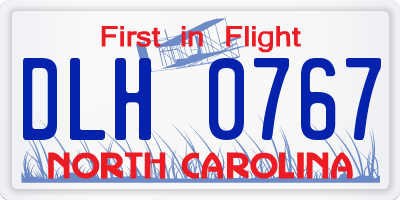 NC license plate DLH0767