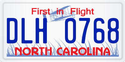 NC license plate DLH0768