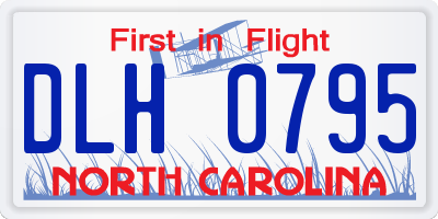 NC license plate DLH0795