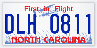 NC license plate DLH0811