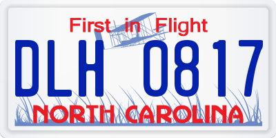 NC license plate DLH0817