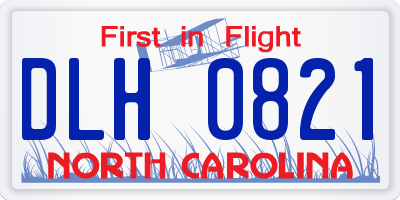 NC license plate DLH0821
