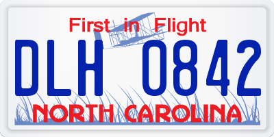 NC license plate DLH0842