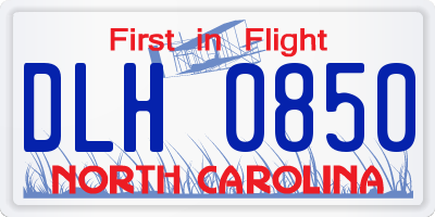 NC license plate DLH0850