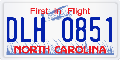 NC license plate DLH0851