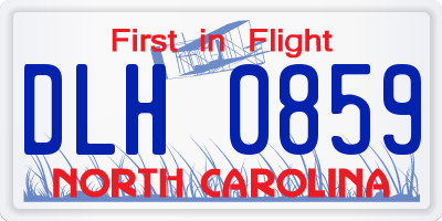 NC license plate DLH0859