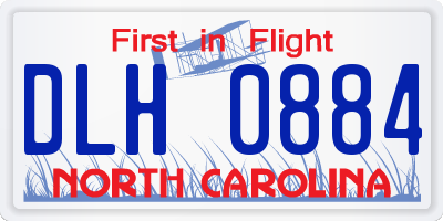 NC license plate DLH0884