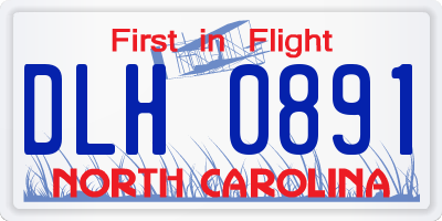 NC license plate DLH0891