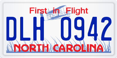NC license plate DLH0942